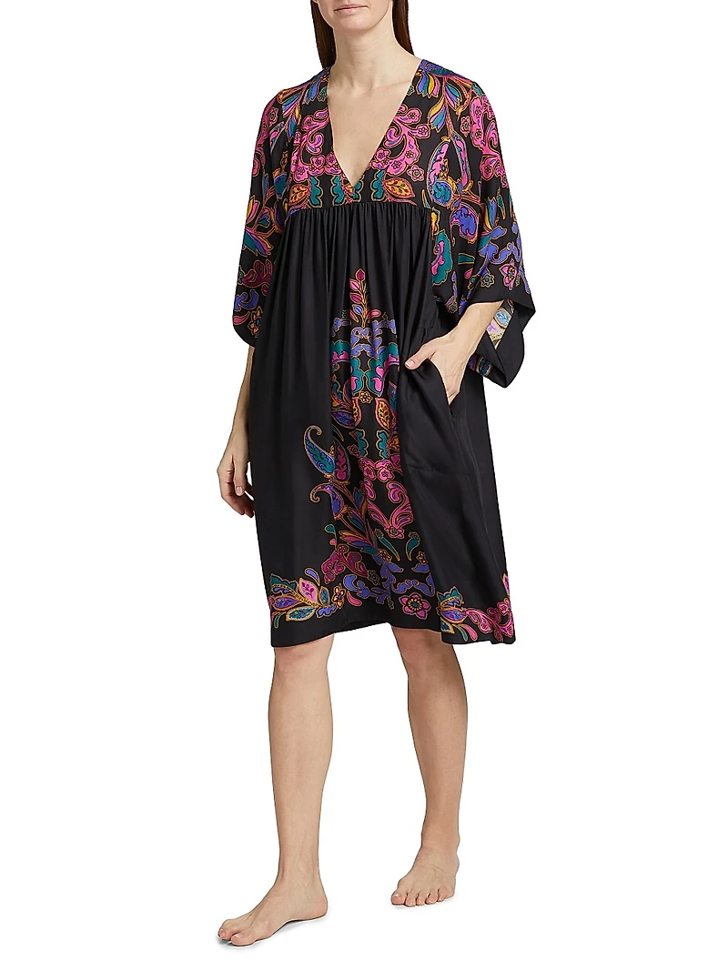 Fatima Paisley Cover-Up Dress