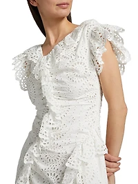 Marie Ruffled Broderie Anglaise Minidress