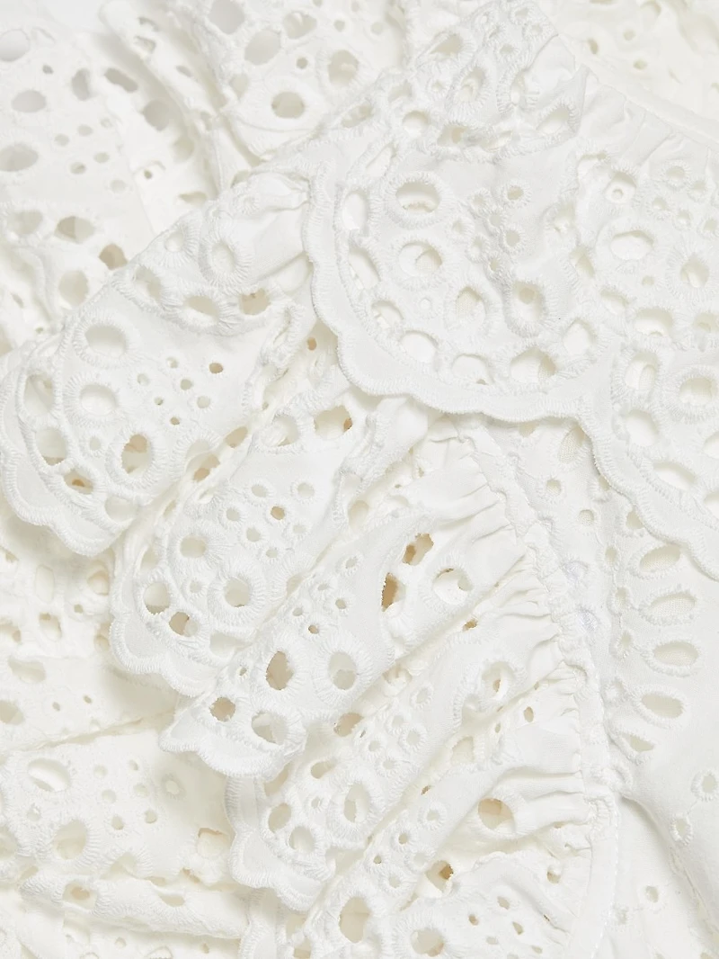 Marie Ruffled Broderie Anglaise Minidress