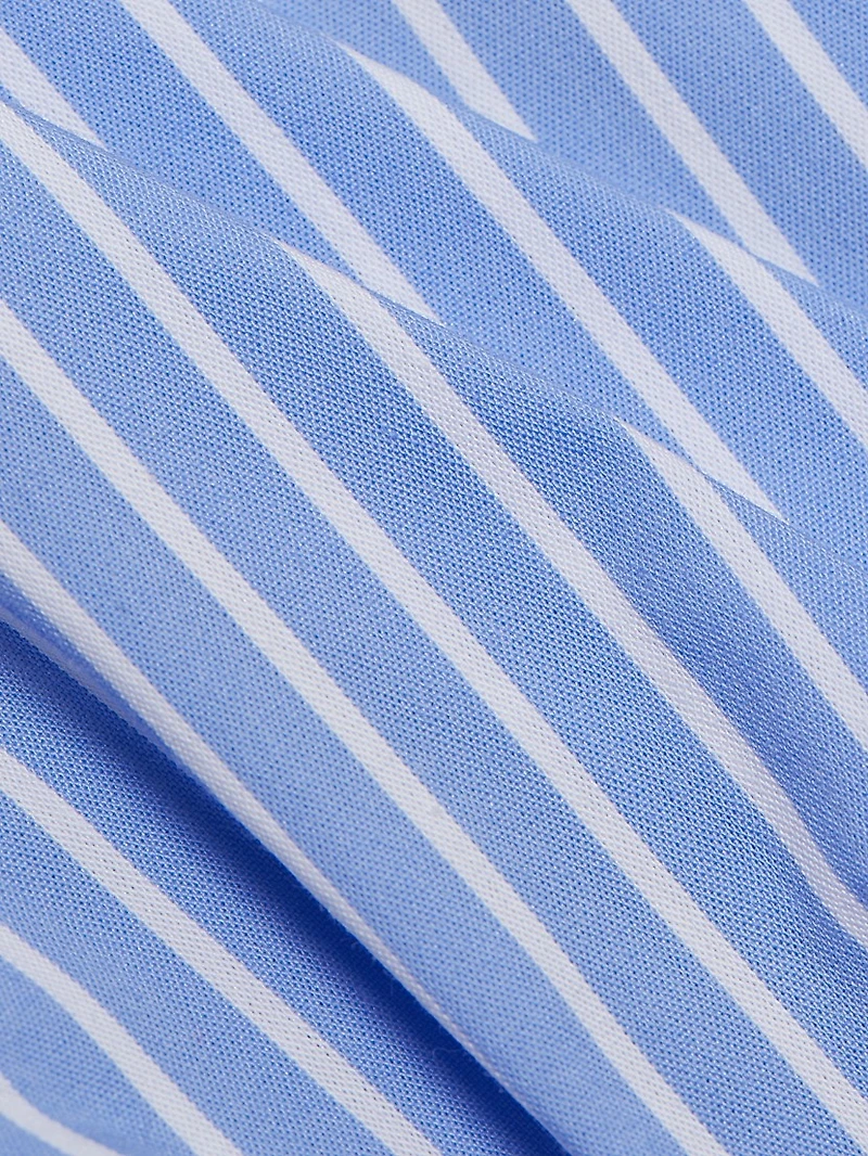 Val Cerulean Stripe Corset Top