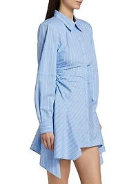Deena Pinstriped Mini Shirtdress