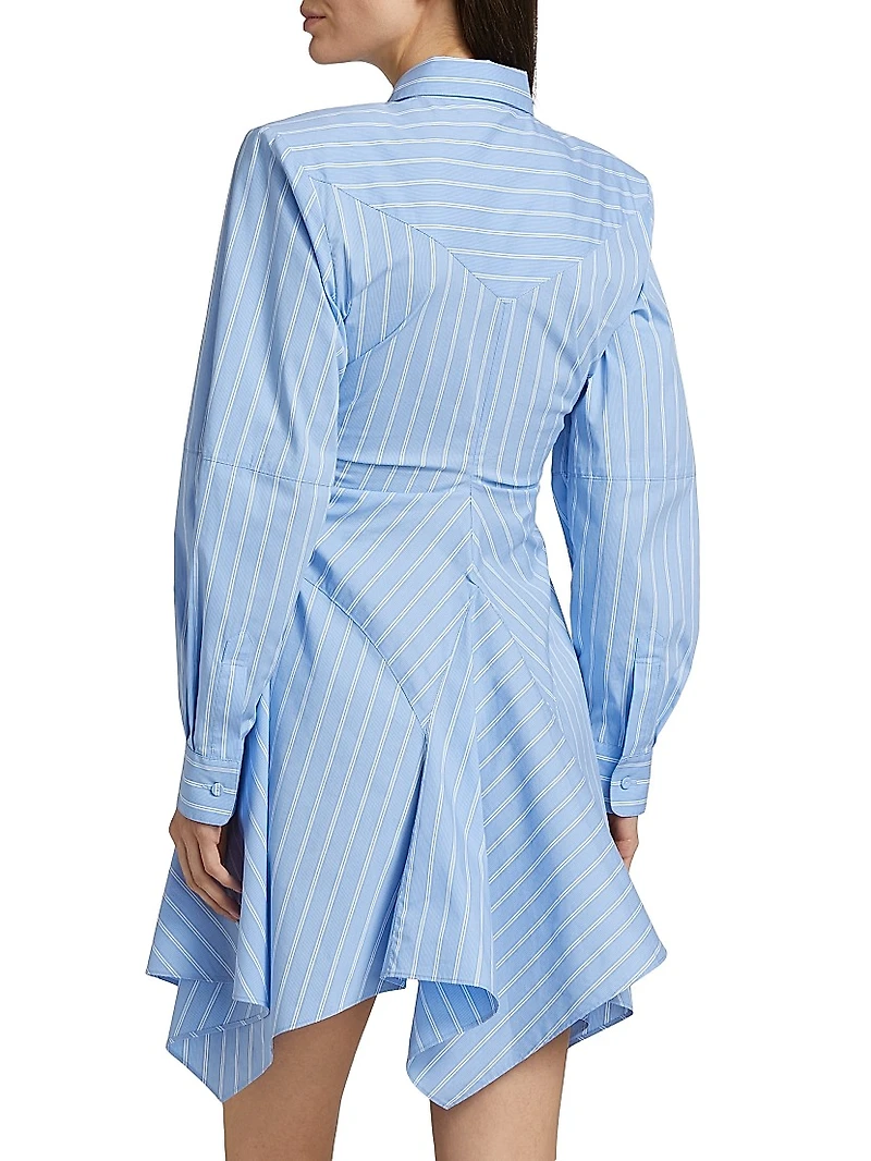 Deena Pinstriped Mini Shirtdress