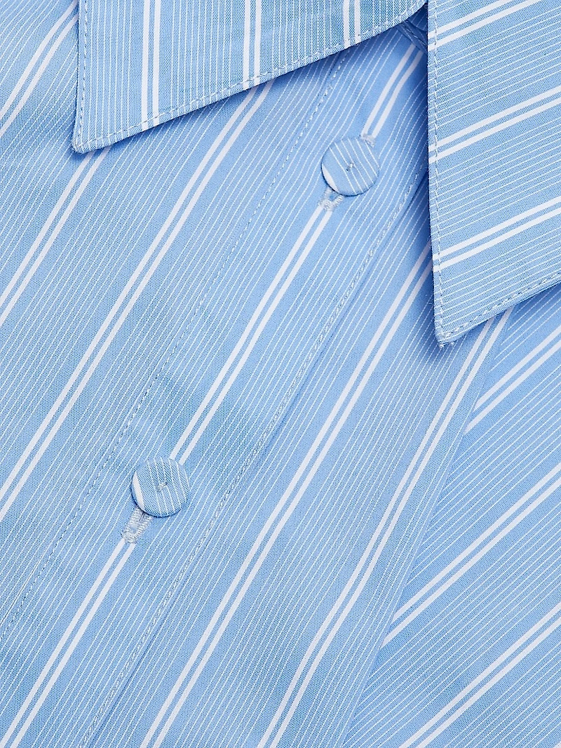 Deena Pinstriped Mini Shirtdress