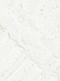 Andie Cotton Lace Mini Shirtdress