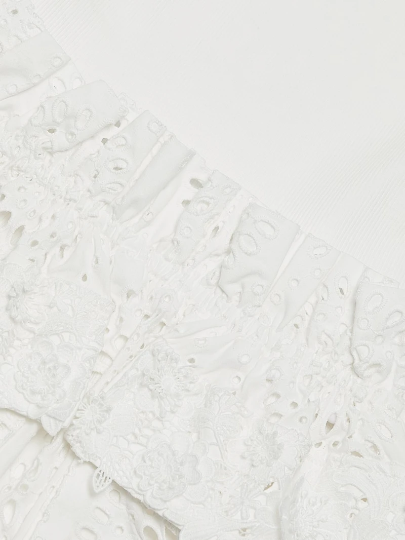 Indi Cotton Mixed-Media Tank Minidress