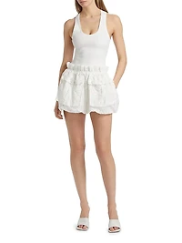 Indi Cotton Mixed-Media Tank Minidress