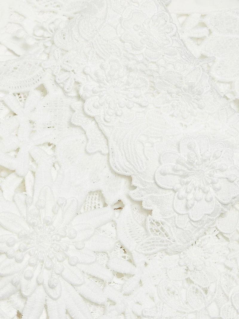 Audrey Lace Bell-Sleeve Crop Jacket