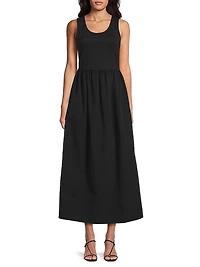The Spot Sleeveless A-Line Midi-Dress
