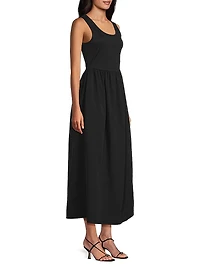 The Spot Sleeveless A-Line Midi-Dress