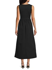The Spot Sleeveless A-Line Midi-Dress