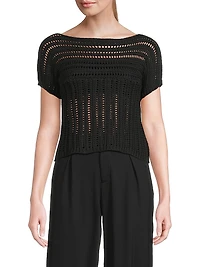 The Infrared Cotton Open Knit Sweater