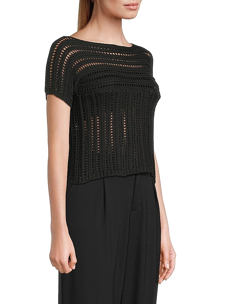 The Infrared Cotton Open Knit Sweater