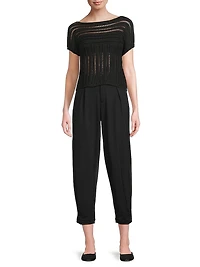 The Infrared Cotton Open Knit Sweater