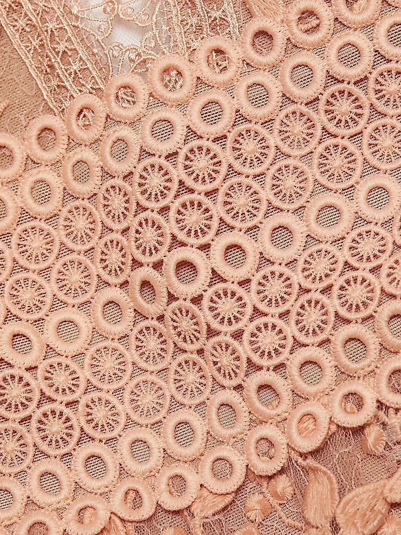 Megan Floral Appliqué Minidress