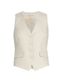 Linen & Cotton Tailored Vest