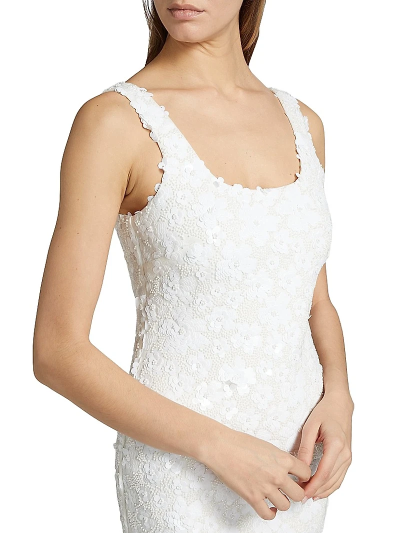 Floral Sequined Minidress