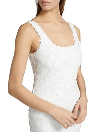 Floral Sequined Minidress