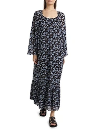 Floral Scoopneck Maxi Dress