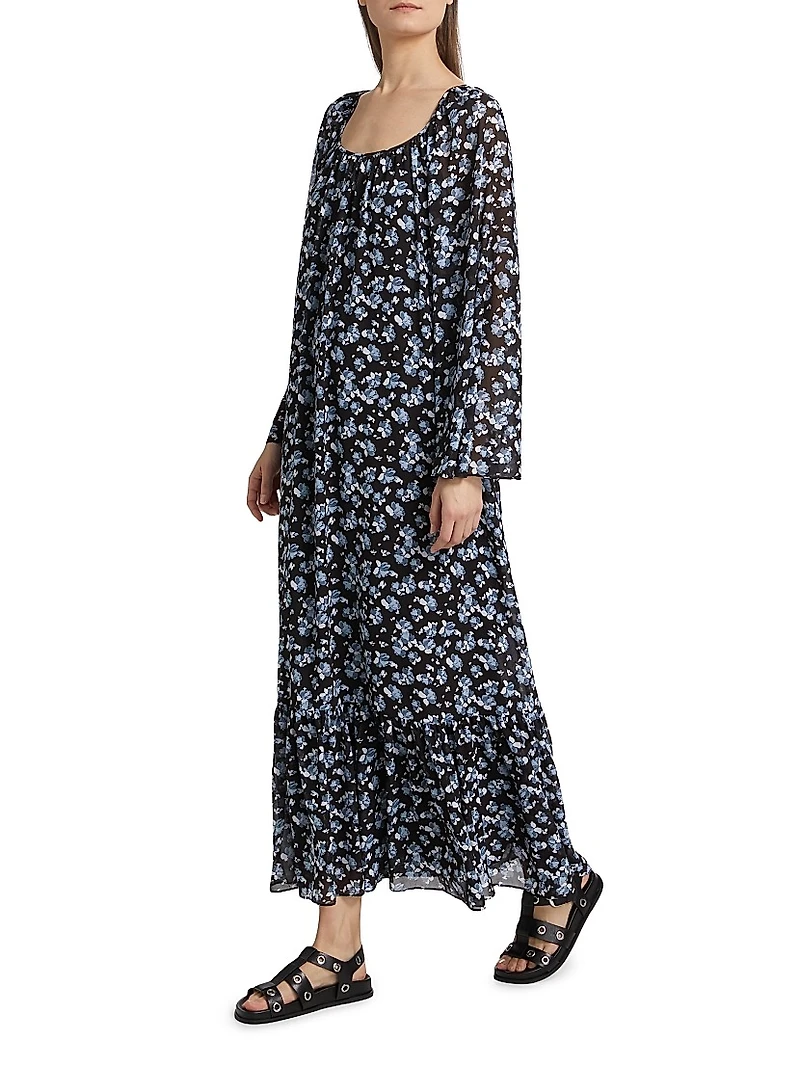 Floral Scoopneck Maxi Dress