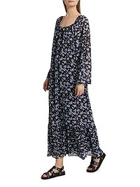 Floral Scoopneck Maxi Dress