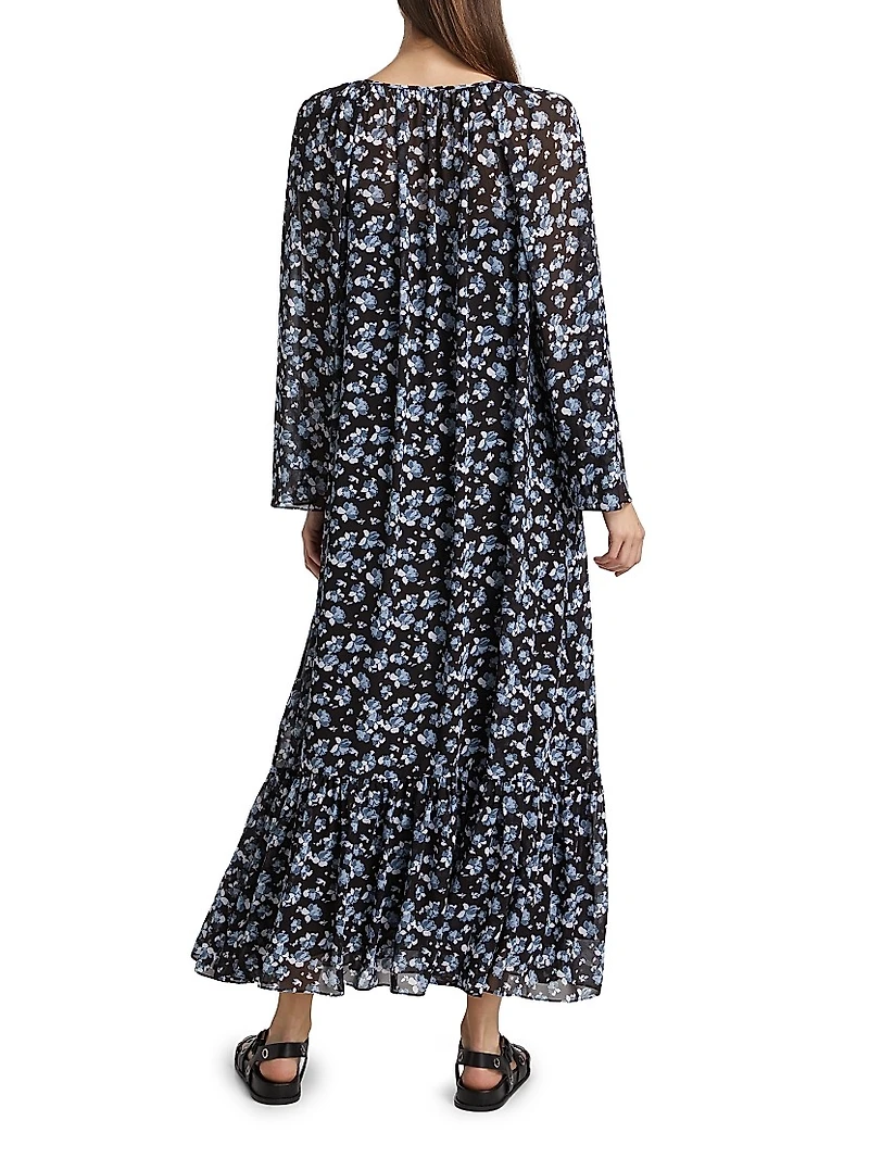 Floral Scoopneck Maxi Dress