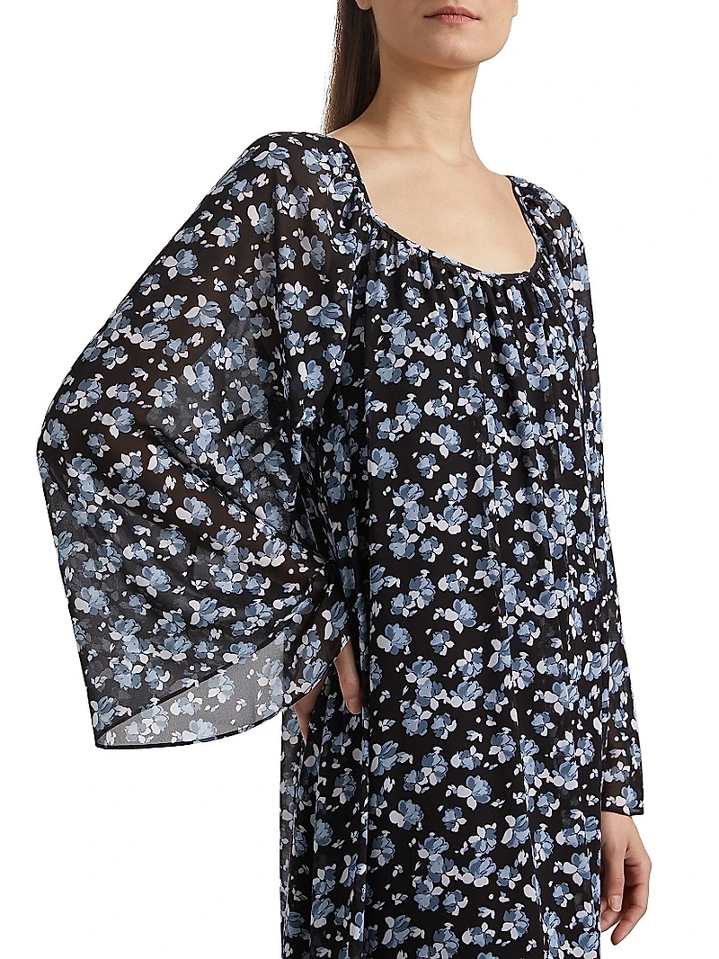 Floral Scoopneck Maxi Dress