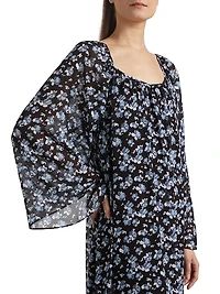 Floral Scoopneck Maxi Dress