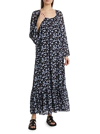 Floral Scoopneck Maxi Dress