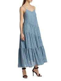Floral Lace Tiered Maxi Slipdress