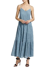 Floral Lace Tiered Maxi Slipdress