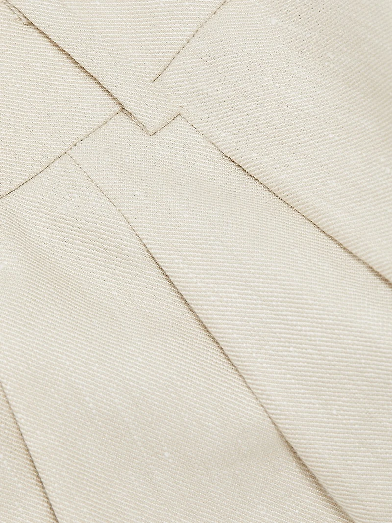 Linen & Cotton Pleated Shorts