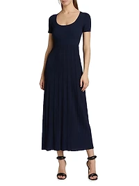 Short-Sleeve Empire-Waist Maxi Dress