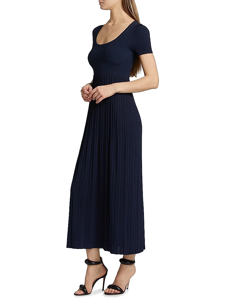 Short-Sleeve Empire-Waist Maxi Dress