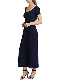 Short-Sleeve Empire-Waist Maxi Dress