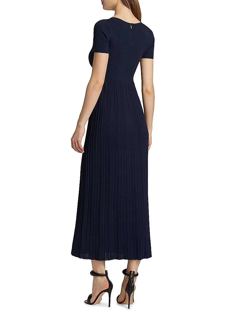 Short-Sleeve Empire-Waist Maxi Dress