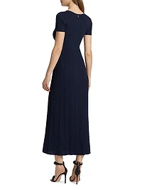 Short-Sleeve Empire-Waist Maxi Dress