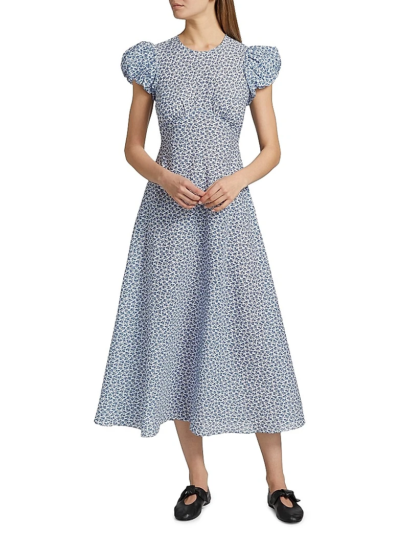 Romina Floral Cotton Midi-Dress