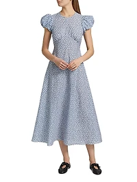 Romina Floral Cotton Midi-Dress