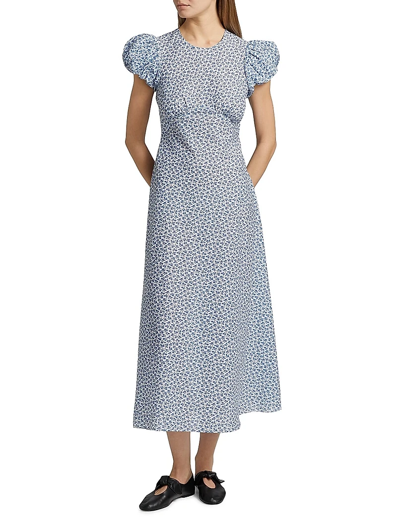 Romina Floral Cotton Midi-Dress