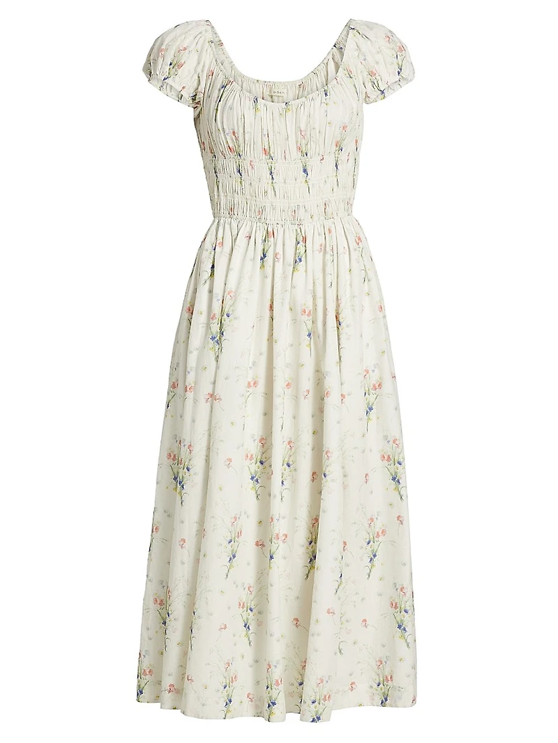Quinley Floral Cotton Midi-Dress