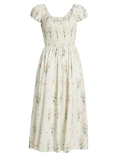 Quinley Floral Cotton Midi-Dress
