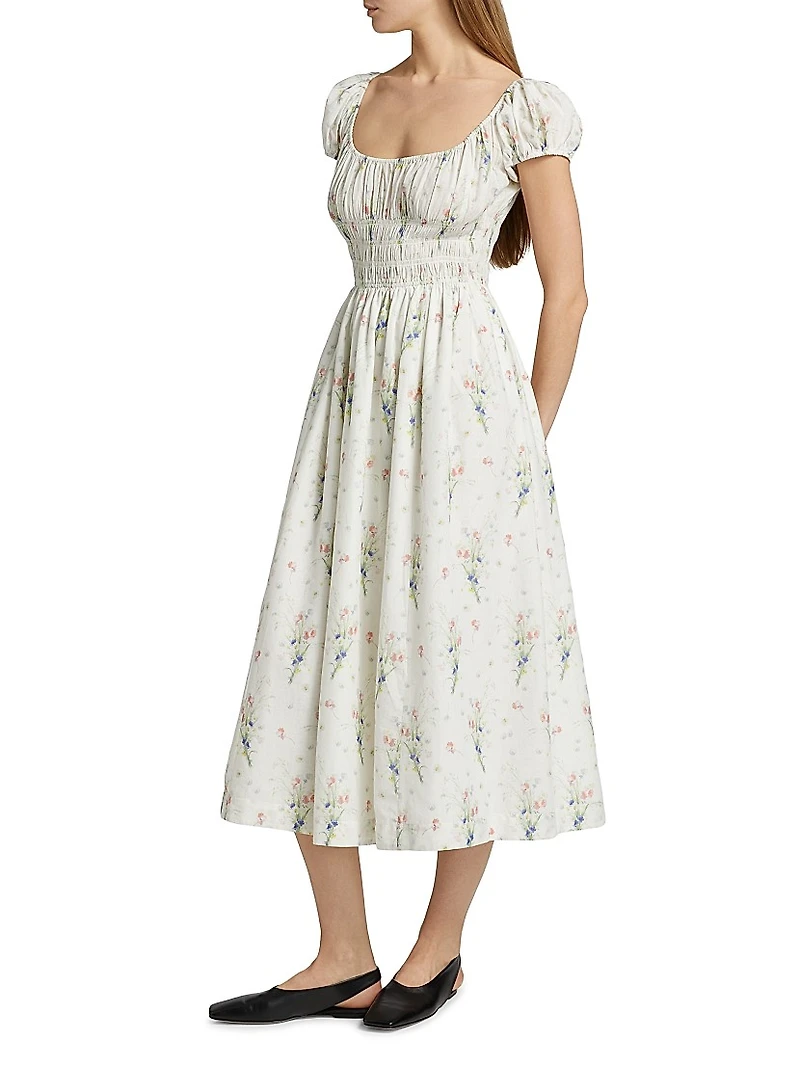 Quinley Floral Cotton Midi-Dress