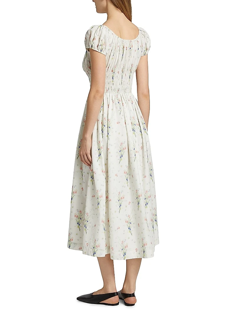 Quinley Floral Cotton Midi-Dress