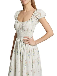 Quinley Floral Cotton Midi-Dress