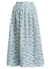 Marcie Cotton Midi-Skirt