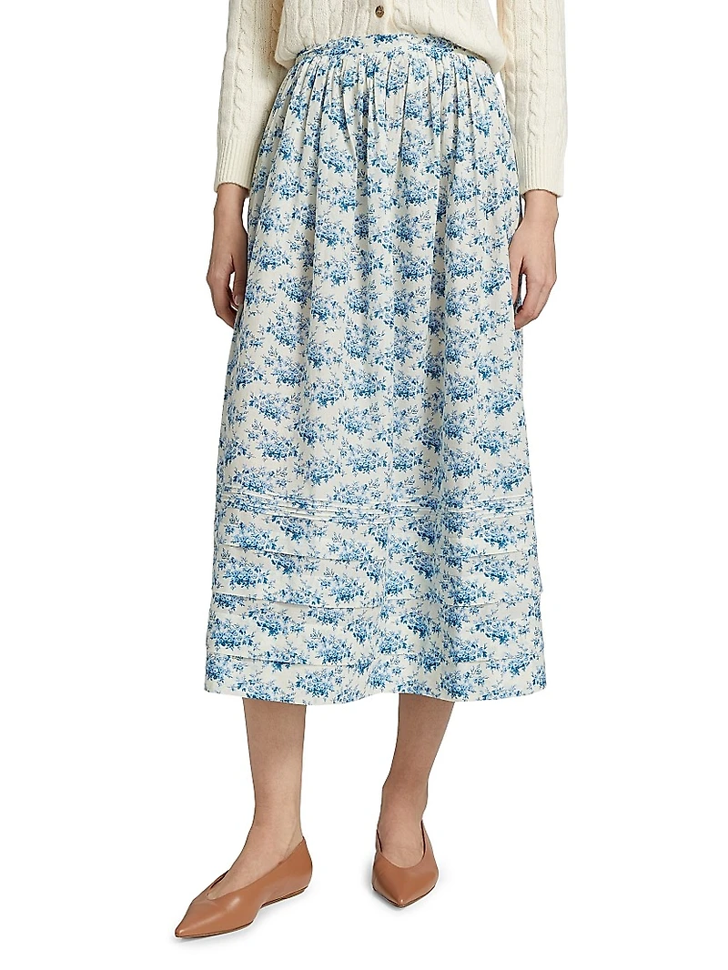 Marcie Cotton Midi-Skirt