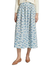 Marcie Cotton Midi-Skirt