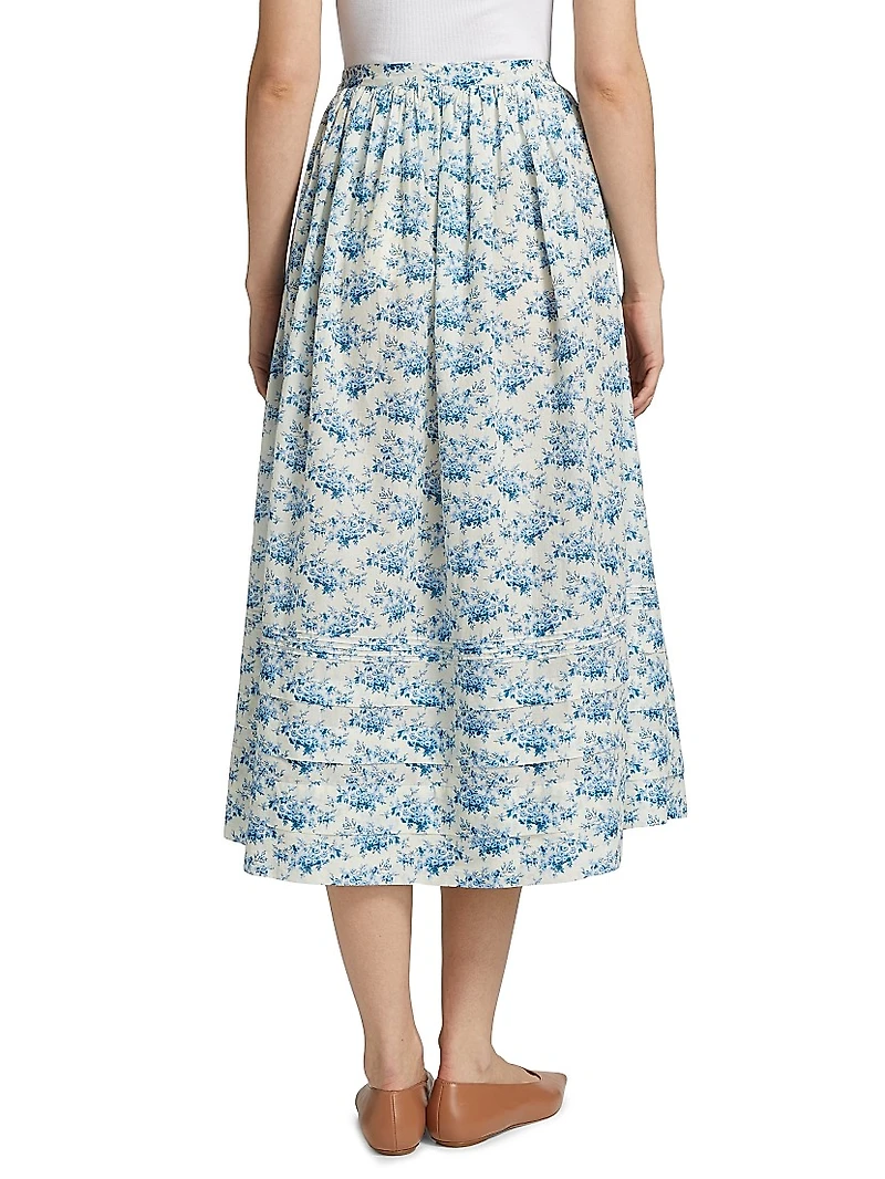 Marcie Cotton Midi-Skirt
