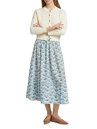 Marcie Cotton Midi-Skirt