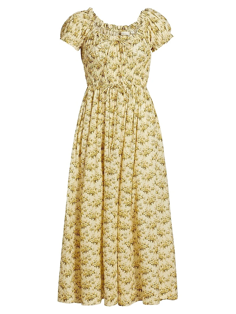 Ashlynn Floral Cotton Midi-Dress